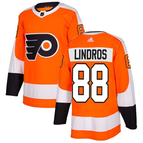 Adidas Men Philadelphia Flyers #88 Eric Lindros Orange Home Authentic Stitched NHL Jersey->philadelphia flyers->NHL Jersey